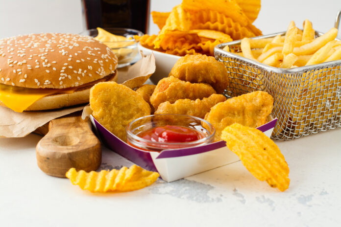 Assortment of fast food