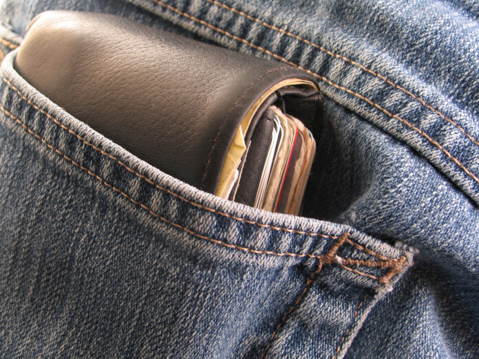 Thick Leather Wallet in Back Pocket