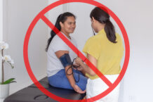 Blood pressure arm position